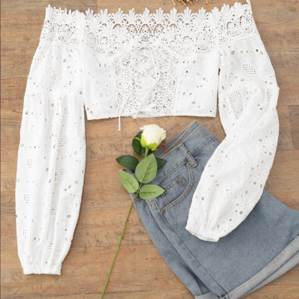 Zaful Eyelet crop top